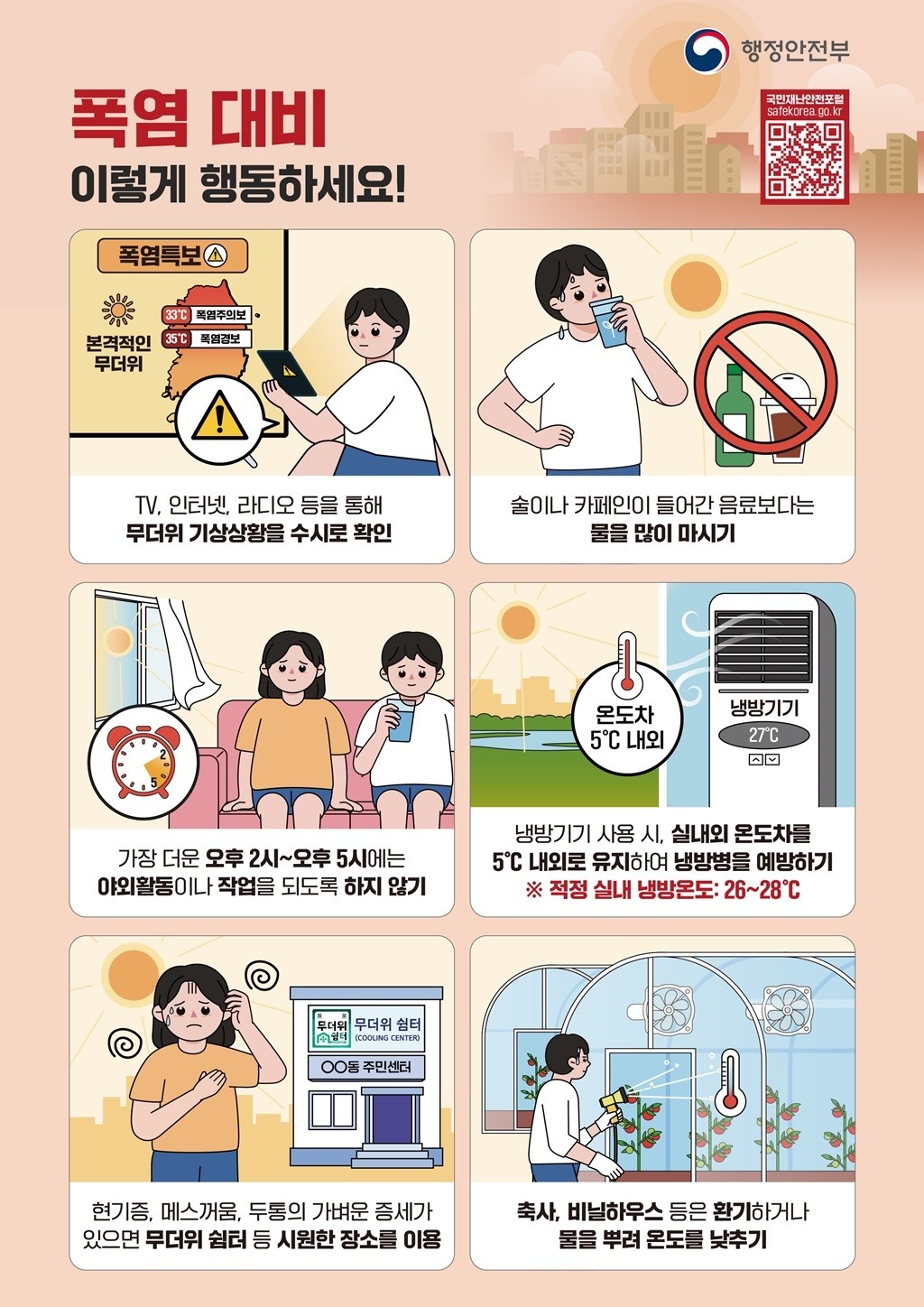 여름철 폭염 대비 행동요령